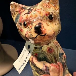 Vintage Linda Edgington Decoupage Cat